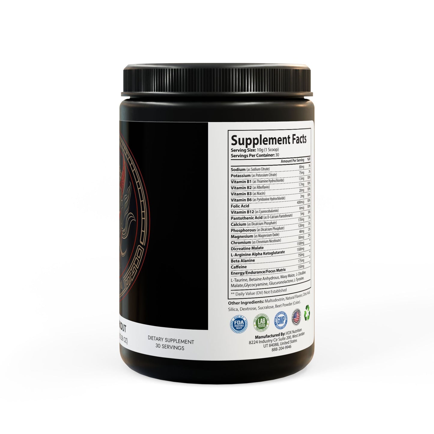 Pre-Workout Novem Supplement, Watermelon (300g, 10.58oz)