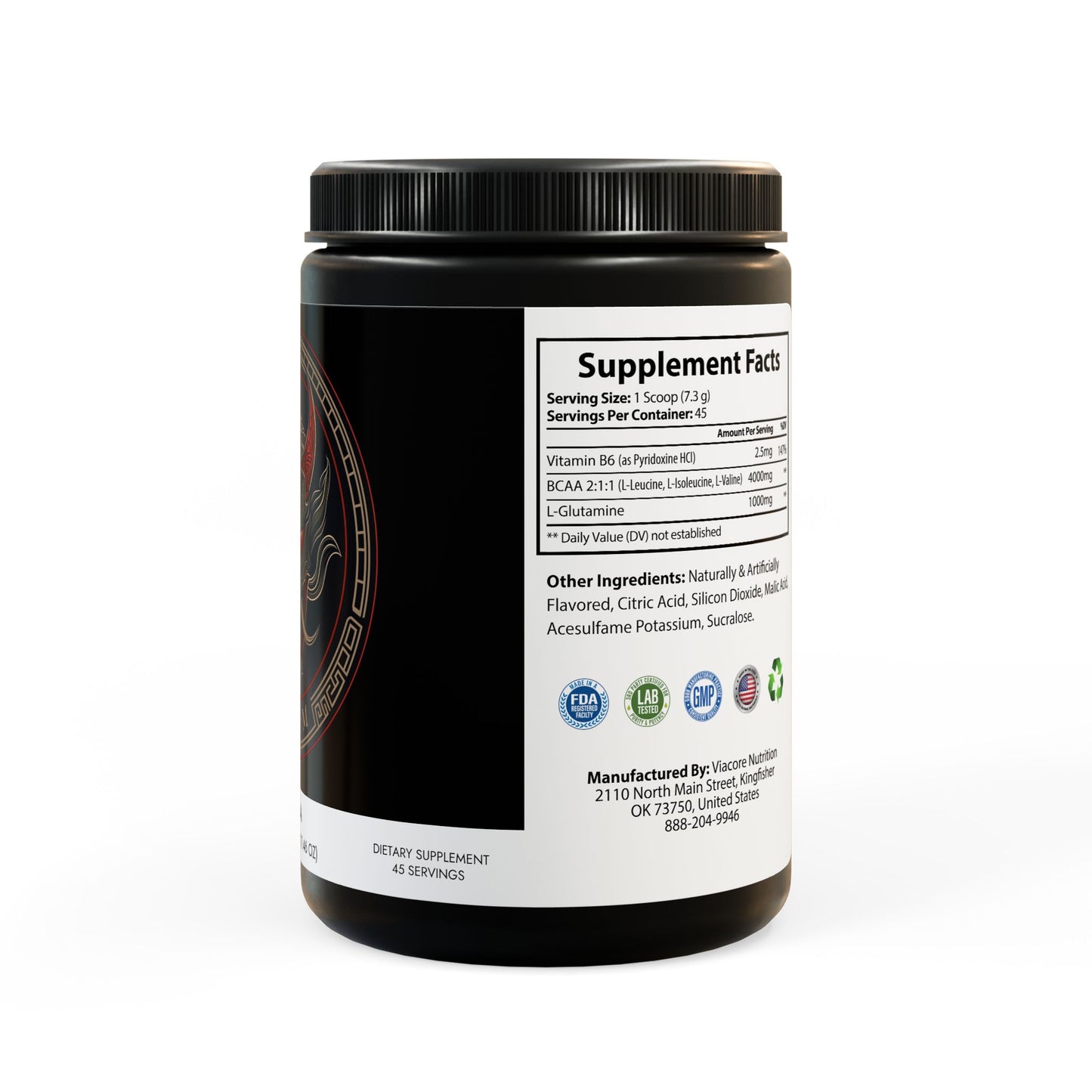 BCAA Novem Supplement, Watermelon (325g, 11.46oz, 45 servings)