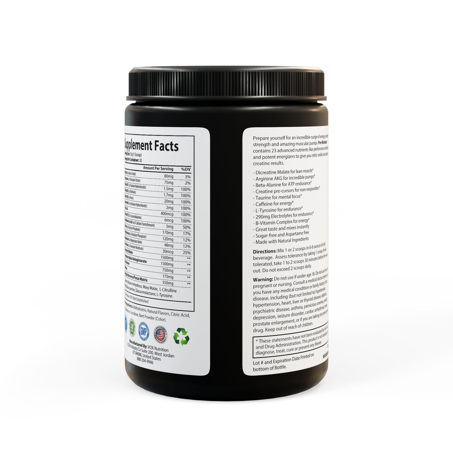 Pre-Workout Novem Supplement, Watermelon (300g, 10.58oz)