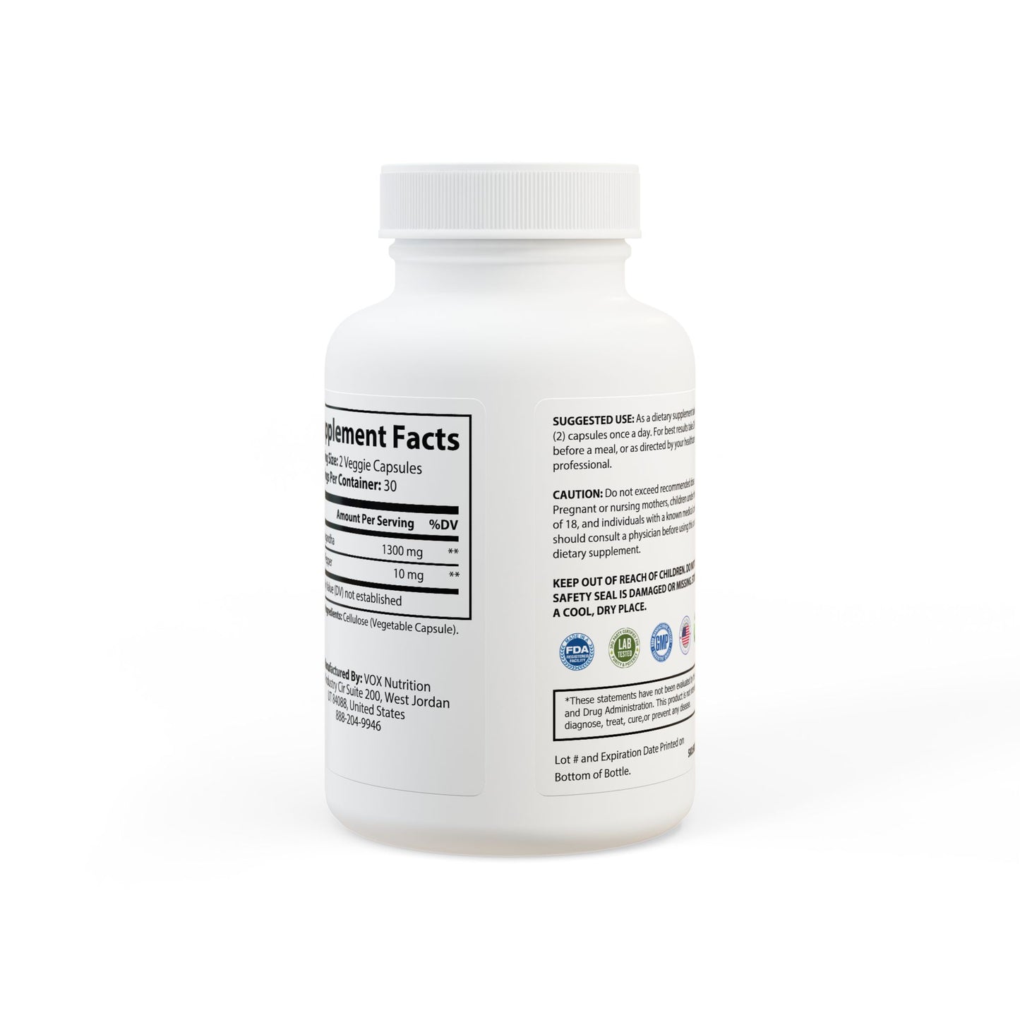 Novem Ashwagandha + Black Pepper  (60 capsules)